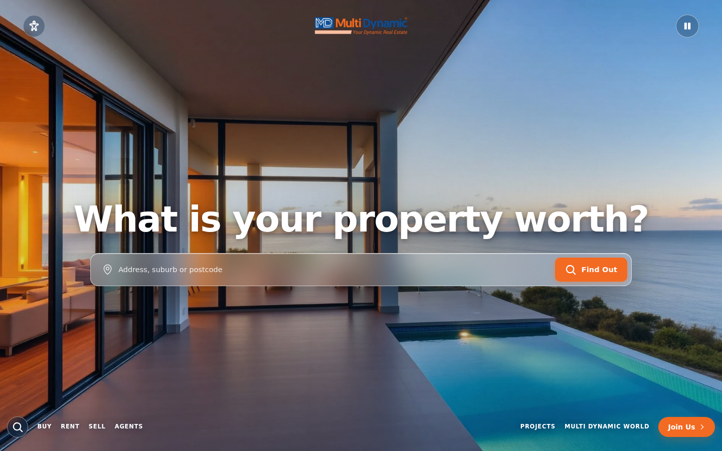 Multi Dynamic Real Estate desktop website view